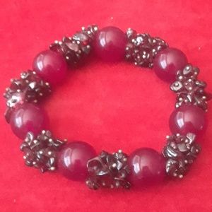 Garnet stretch bracelet